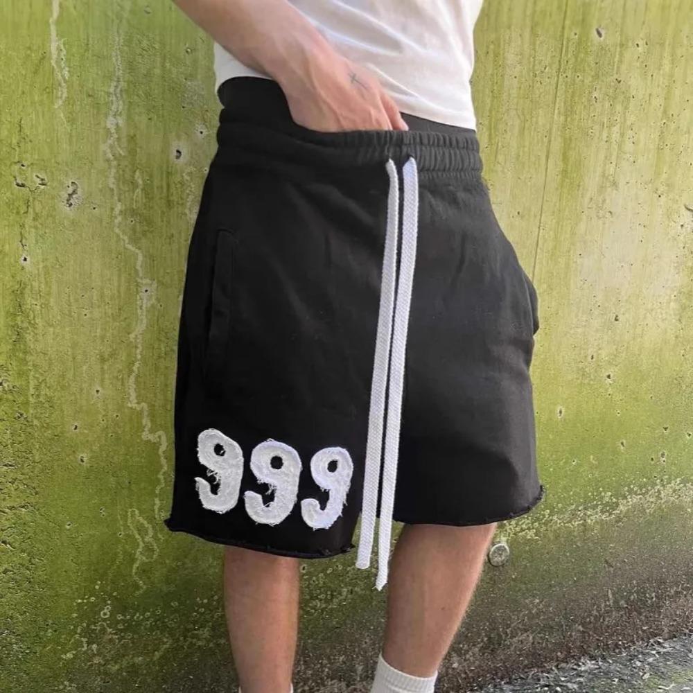 RogueWave New American High Street Style Loose Casual Running Men Shorts Retro Fashion Sweatpants Sports Centre Pants Men and Women