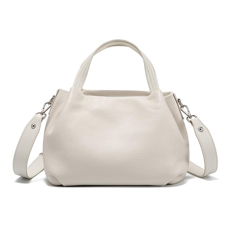 

Women s Genuine Cowhide Leather Large Capacity Tote Bag Bucket Ladies Shoulder Bag Crossbody Luxury Brand Bag Female Designer 30x12x24cm белый