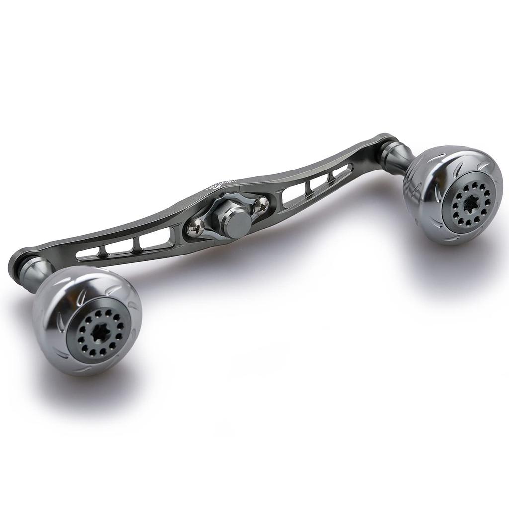 HEIGHTEN 120mm Baitcasting Reel Handle for Shimano, Daiwa, and Abu Garcia Spider Series Baitcasting Reels (120mm, Gunmetal) (124)