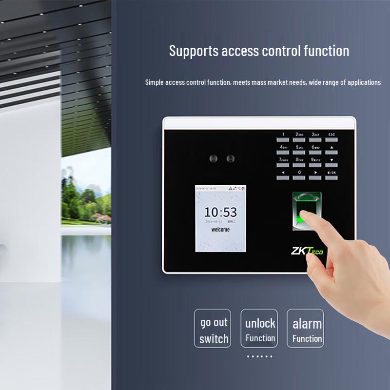ZKTeco FT200 Face and Fingerprint Biometric Time Attendance Machine CN plug (adapter included)