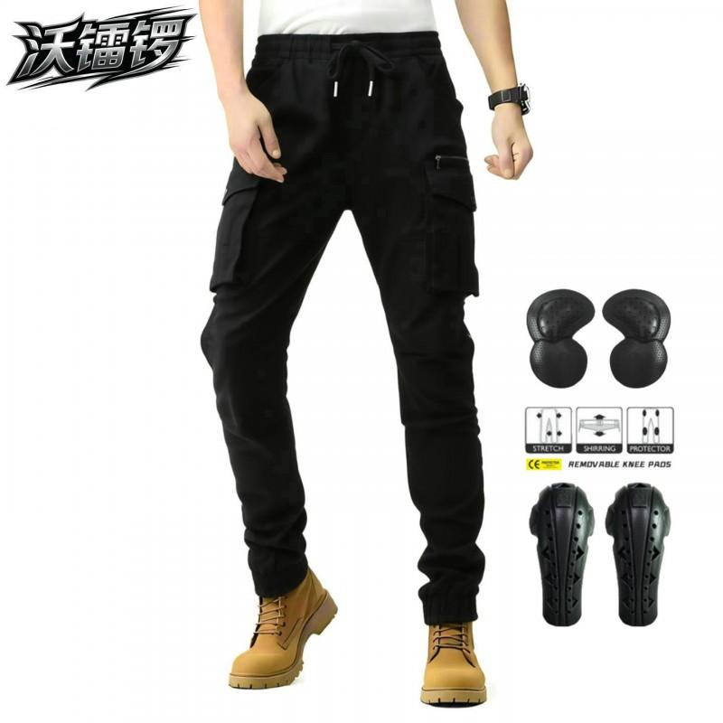 Mens Motorcycle Riding Pants Outdoor Tactical Multi-pocket Workwear Biker