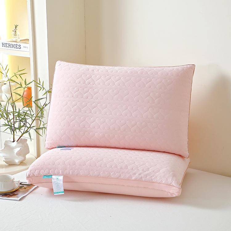 2025 New Solid Color Simple Cool Summer Cool Pillow Summer Cool Adult Medium and High Comfort Pillow One Pack