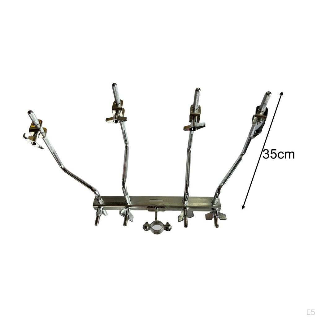 Adjustable Clamp for Cowbell Holder on Bass Drum Kits