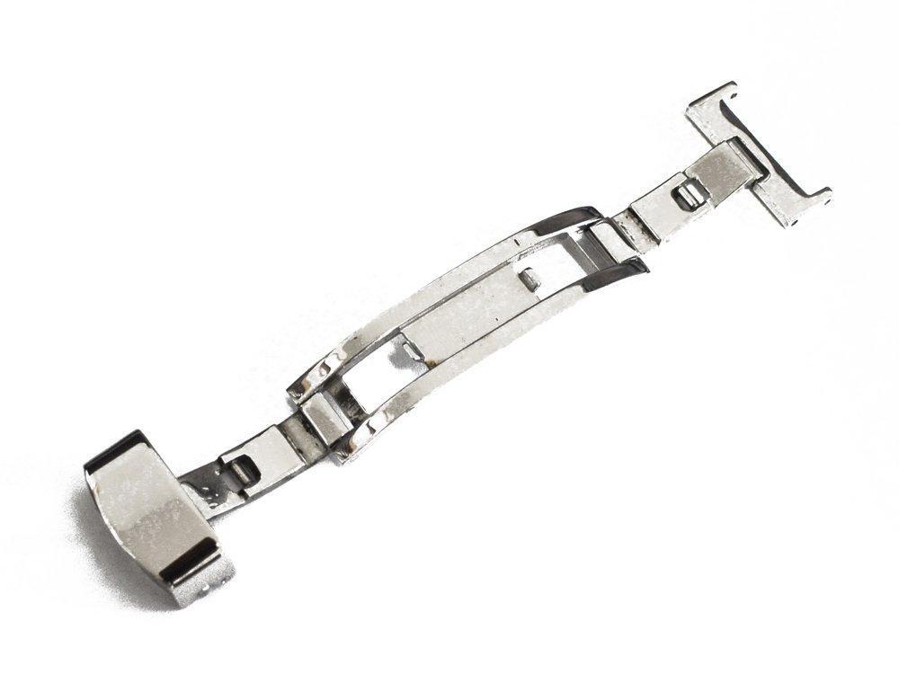 King Watch Parts Compatible with Bulgari Solo Tempo ST42 Belt Aftermarket Product Embossed Croco with D Buckle Black [Import Original] 23/20mm