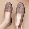 Spring Mother Shoes Sandals Soft Sole Comfortable Flat Hole Hollow Single Shoes Women's Leather Shoes