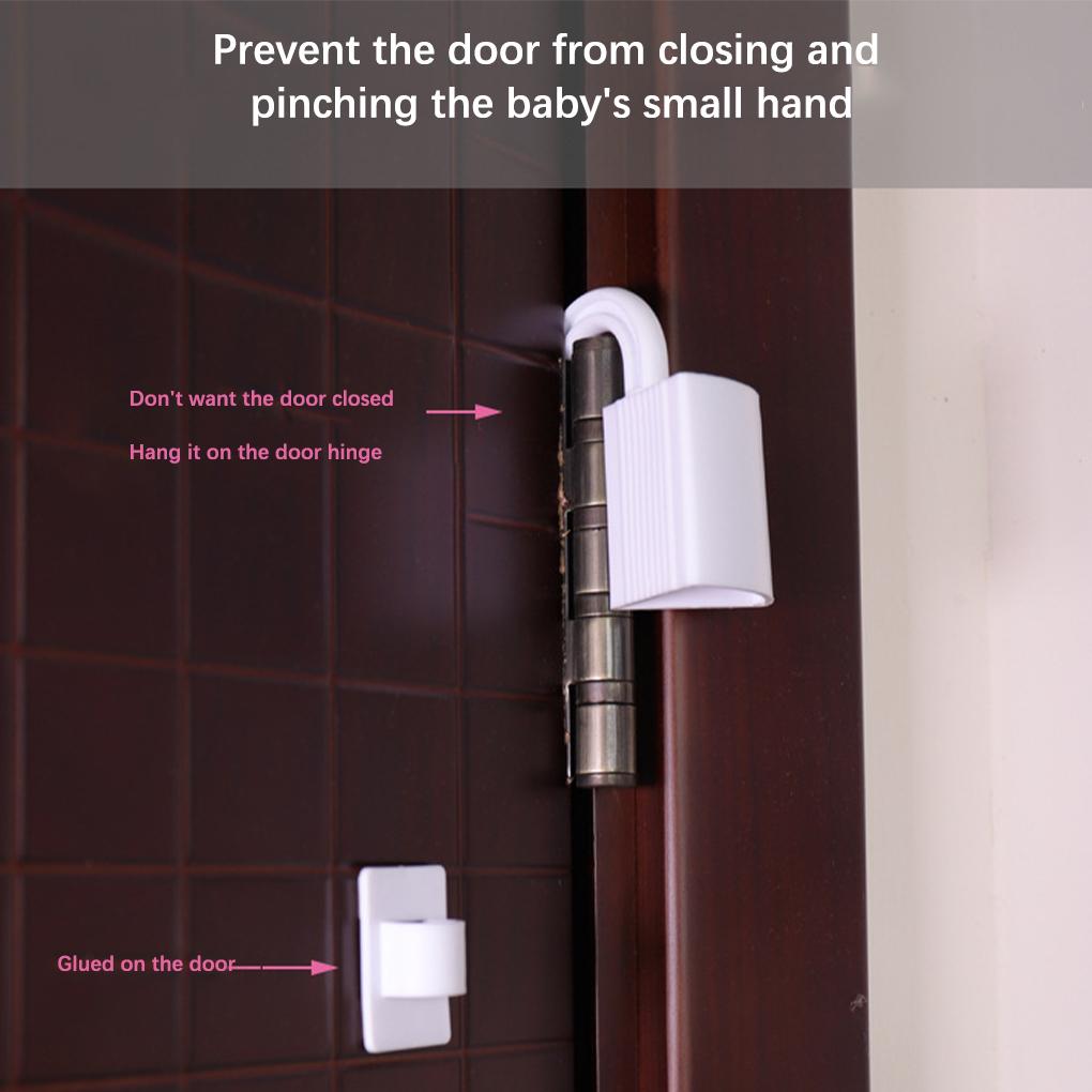 ABS Baby Fingertip Hand Protector Self-adhesive Cupboard Closet Children Safety Door Stopper Stop Clip Hinge Guard