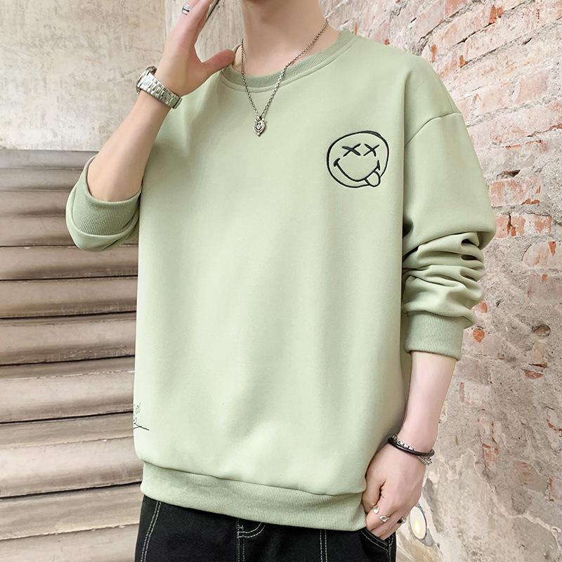 Smiley Sweater Men's Spring New Crew Neck Bottoming Shirt Youth Loose Casual Top