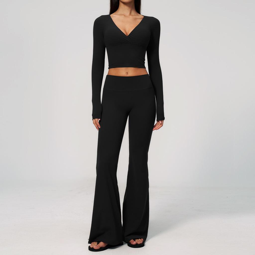 Women's Quick-Dry Cross-Border Yoga Suit: High-Waisted Creamy Outdoor Fitness & Running Sports Set