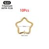 1/10 Stück Titan Stern Daith Ohrring Conch Helix Septum Piercing Clicker Segment Nasenring Helix Rook Ohrpiercings Schmuck für Damen