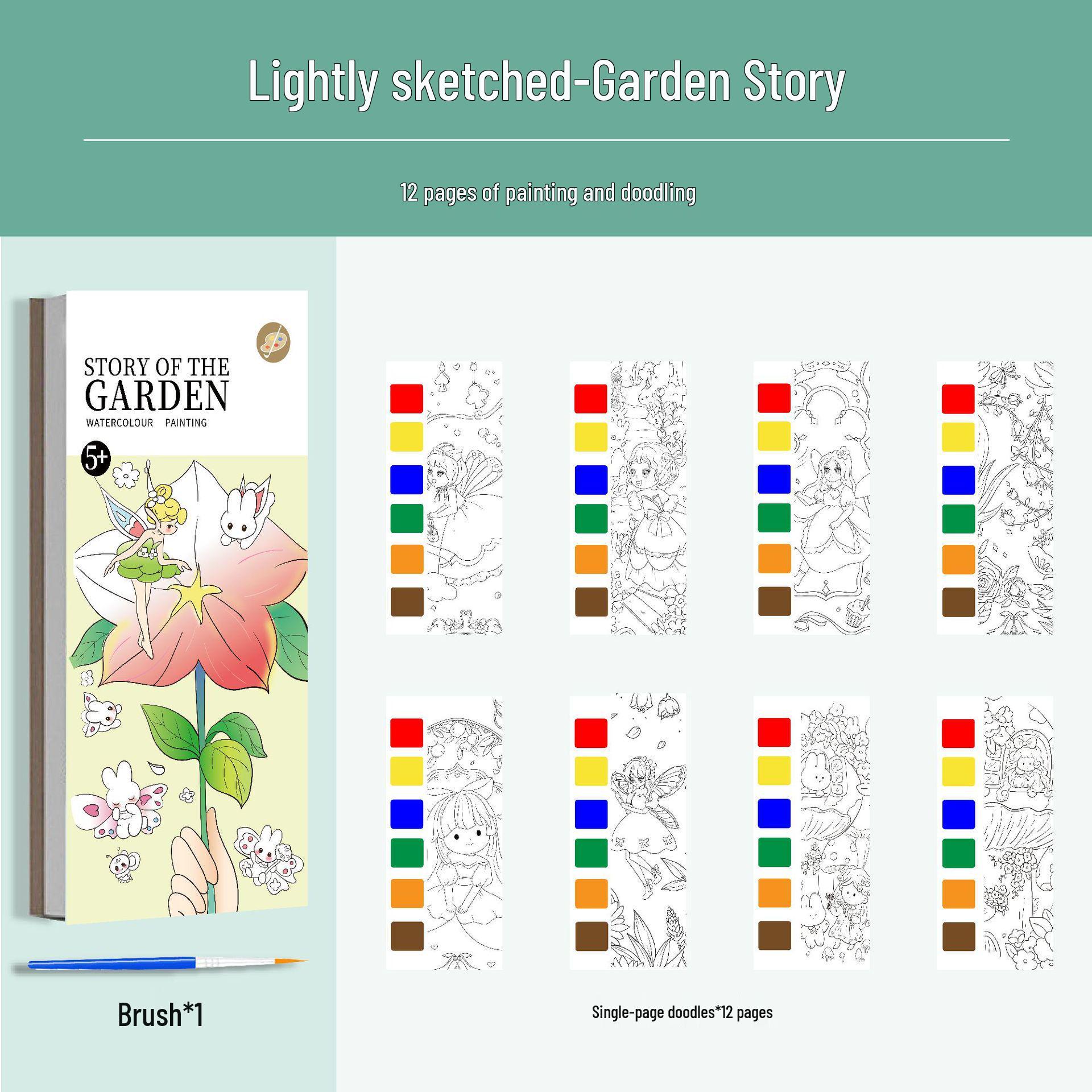 

Дитячий блокнот для гуаші та акварелі: Дитячий садок Мистецтво та Розмальовка