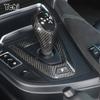 Real Carbon Fiber For BMW M2 F87 M3 F80 M4 F82 M5 F83 F10 F85 X5M F86 X6M F12 Car Center Console Gear Shift Knob Trim Cover