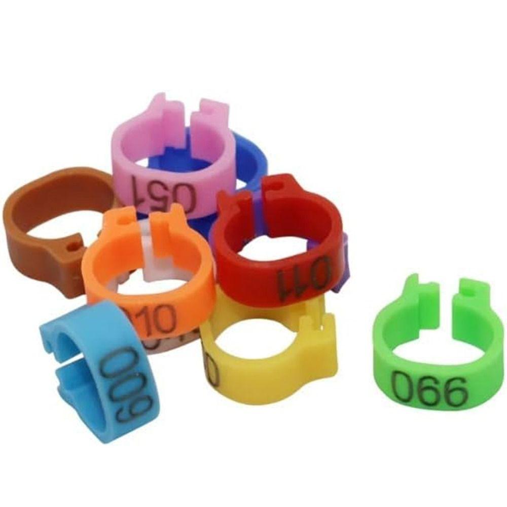 100pcs Portable Poultry Leg Tags Mixed Colour Bird Leg Sign Rings  Chicken Identification