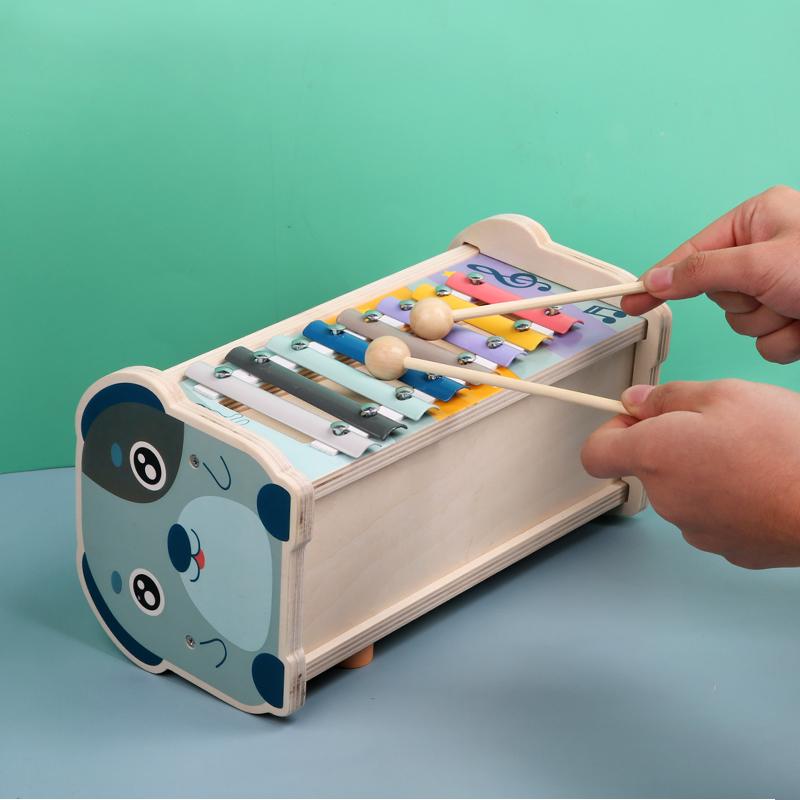 Houten Hamer Hameren Speelgoed Montessori Vroege Ontwikkeling Speelgoed met Hamerbank Xylofoon Nummer Sorteer Puzzel Cadeaus voor Kinderen