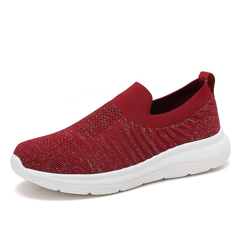 Spring and Autumn New Breathable Fly-woven Flat-soled Single Shoes Travel Shoes Fly-woven One Pedal