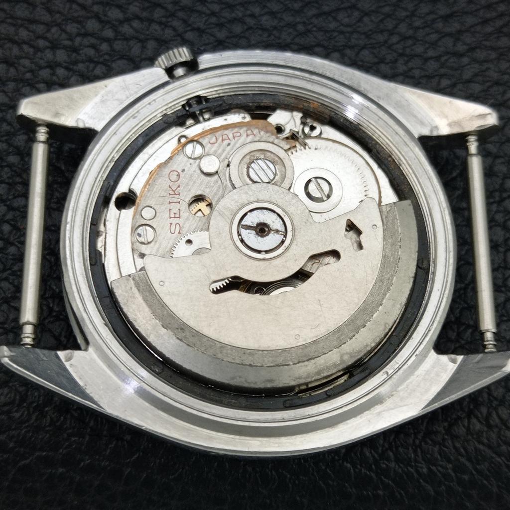 VINTAGE SEIKO 5 AUTOMATIC 7019A JAPAN MENS BLACK COLOR DIAL WATCH A708587-1
