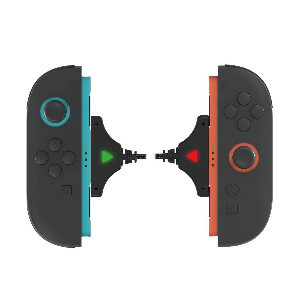 DOBE FOMIS ELECTRONICS 2Pcs Magnetic Charging Cable for Nintendo Switch Joy-Con 3m Dual Controller Charging Cord with LED Indicator