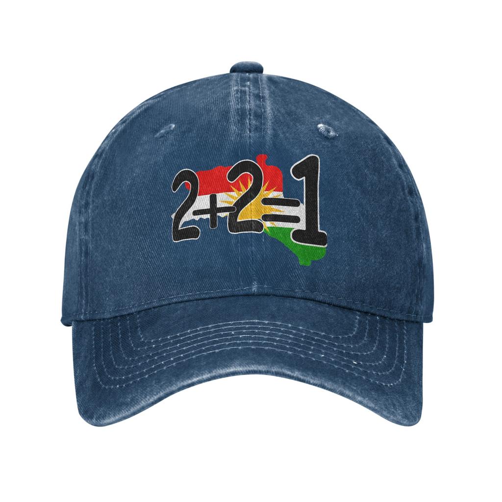 Kurdistan Flag Sun Baseball Cap Fashion Unisex Men Washed Trucker Hat Adjustable Print Tennis Skate Snapback Cap Birthday Gift