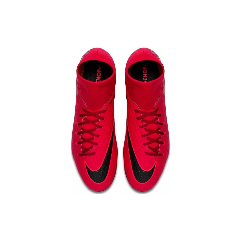 Nike Hypervenom Phelon 3 DF FG Botín Duradero Ligero Zapatos de Fútbol para Hombre Zapatos de Fútbol Rojo Negro 917764-616