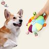 1/4Pcs Dog Teeth Grinding Toy Dog Sounding Plush Toys Bell Cartoon Flying Disc Toy Wear-Resistant Bite-Resistant Puppy Pet Props