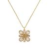Used AUTHENTIC Triomphe Necklace Gold Stone