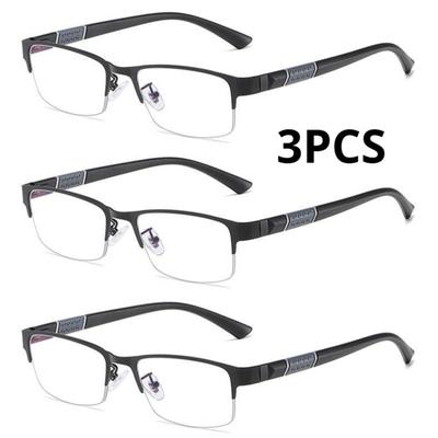 1PCS Trendy Reading Glasses Half Frame for Men Women High Quality Diopters Business Office Myopia Glasses