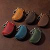 Multi-Color Key Case with Carabiner Crazy Horse Leather Key Storage Bag Leather Key Holder  Car Key