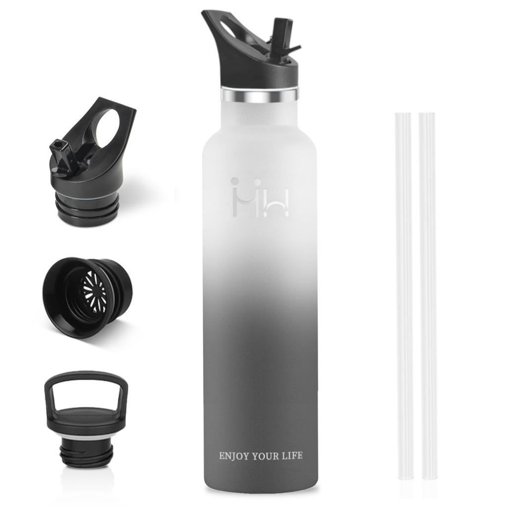 Vidory 1 Liter Large Capacity Thermos Stainless Steel Water Bottle with Vacuum Insulation and Ideal for Hot and Cold Carbonated and Easily Add