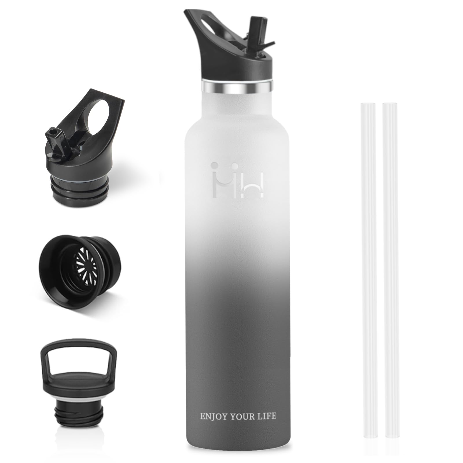 

Vidory 1 Liter Large Capacity Thermos Stainless Steel Water Bottle with Vacuum Insulation and Ideal for Hot and Cold Carbonated and Easily Add