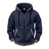 Sudadera con capucha para hombre, cremallera, cordón, manga larga, bloques de color, bolsillo, informal, forro polar con capucha, chaqueta