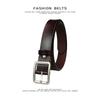 Women's Genuine Leather Belt, Black Casual Fashion Belt, Thin Decorative Simple Versatile Korean Style Belt for Jeans and Trousers
