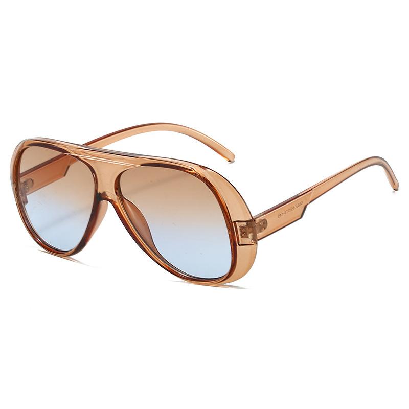 

2026 New Luxury Double Bridge Pilot Sunglasses for Women, Fashion Large Frame, Vintage Trend, Travel Vacation Sunglasses Glasses