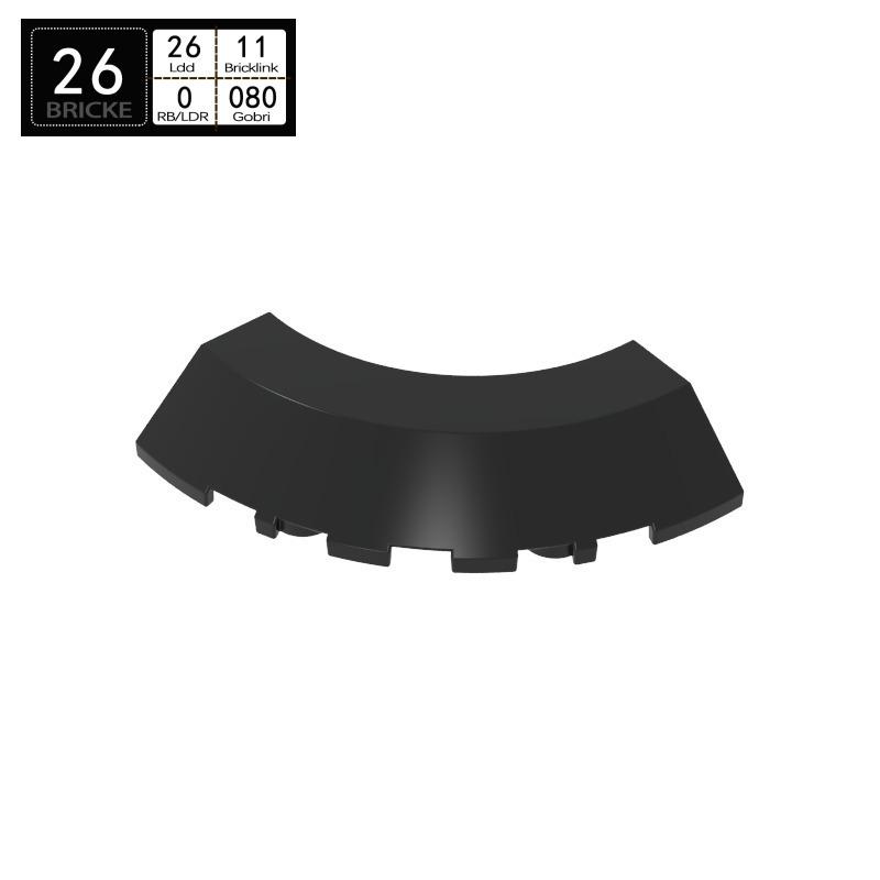 BRICKE 76795 5x5 Round Corner Slope Bricks, LEGO-Compatible MOC Accessories 19pcs