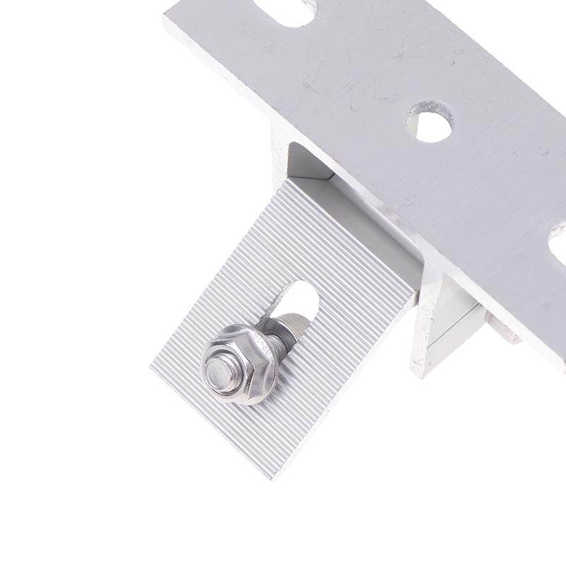 4Pcs Solar Panel Rotatable Elevation With Angle Bracket Roof Mounting Attachment Solar Panel Brackets Tilt Mounting Rail Support