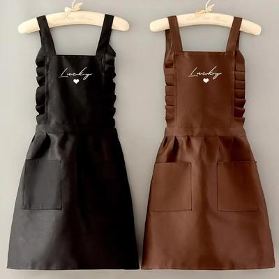 Japanese Lady Apron Overalls Oilproof Kitchen Aprons Nail Art Cooking Apron Women Cute Painting Art Smock Work Clothes