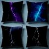 Lightning Cushion Cover Soft Decorative Pillow Case Suitable for Bedroom Sofa Car Travel Use