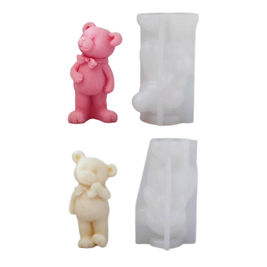Little Bear Resin Molds Desktop Ornaments Mold Candle Mold for Candle Making