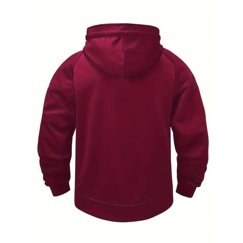 Men S Solid Color Hooded Sweatshirt Casual Loose Long Sleeve