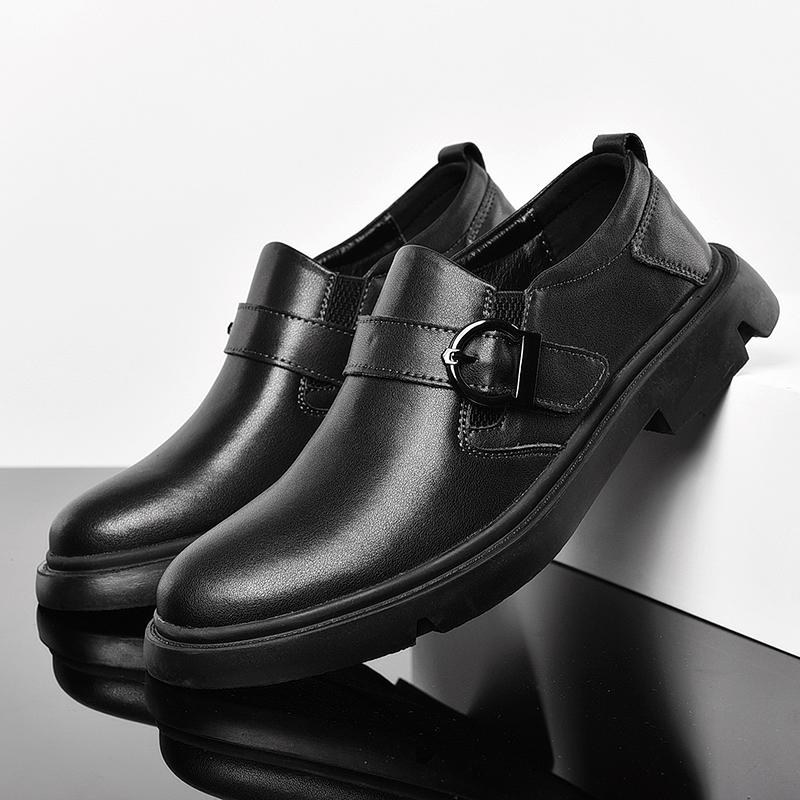 Fashion Spring British Style Designer Brand Leather Shoes Chelsea Leather Shoes Cowhide Shoes Waterproof Business Leather Casual Shoes
