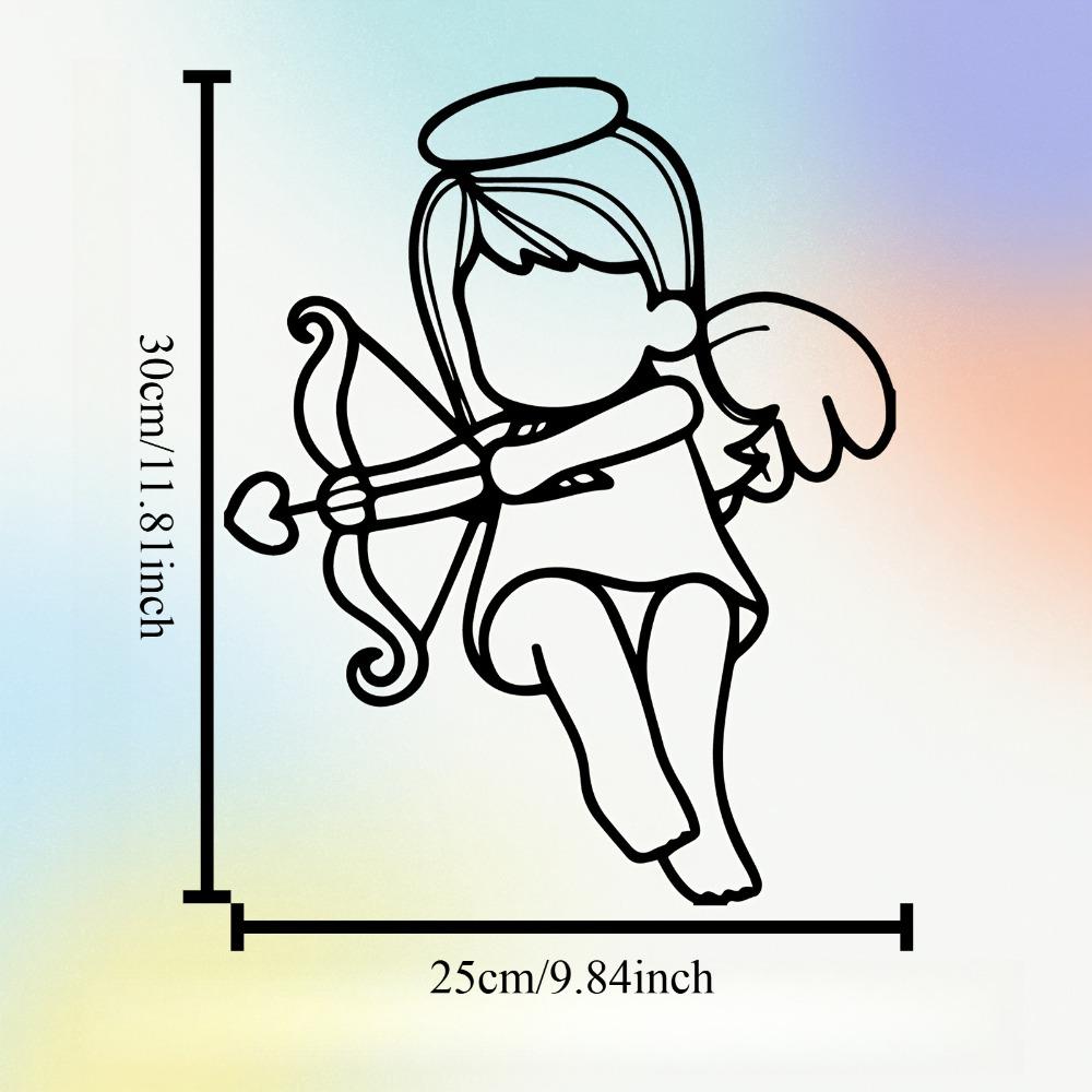 

1pc Cupid Metal Wall Art, Enchanting Statue Mural, Romantic Gift for Valentine Wedding, Rust Resistant Sculpture for Bedroom Garden Fence Decor 12in
