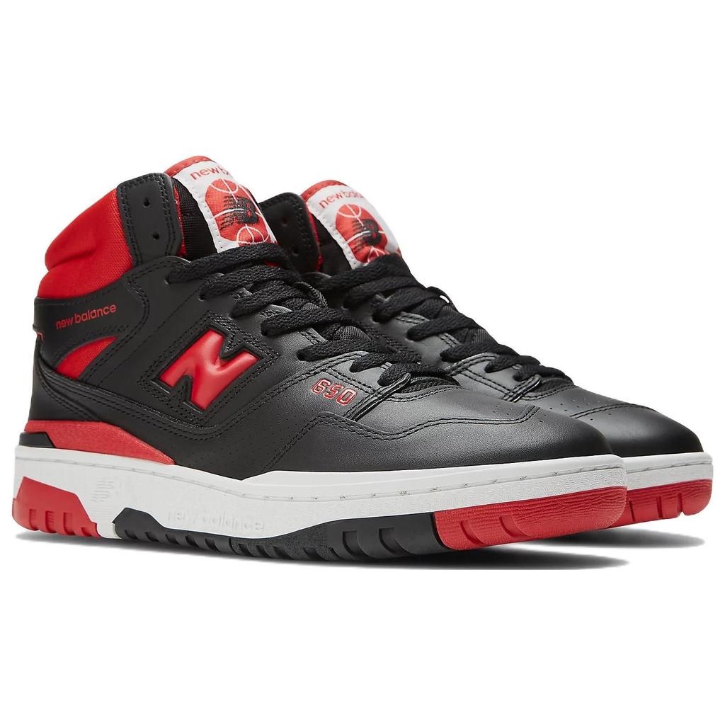 New Balance 650R Black Red Unisex Sneakers White BB650RBR
