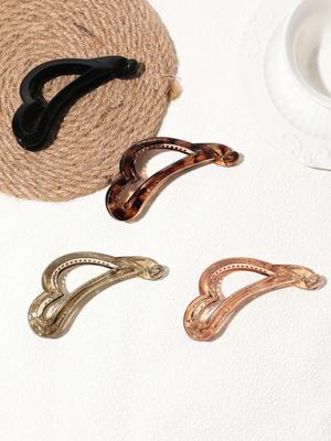 4 Pezzi Pinza per Capelli a Forma di Banana, Pettini Clincher, Pinza a Forma di Coda di Pesce Nuvola, Accessorio Donna per Coda Alta, Capelli Spessi Sottili
