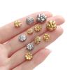Stainless Steel Flower Beads, Perforated Six-valve Flower Septum Beads DIY Jewelry Accessories