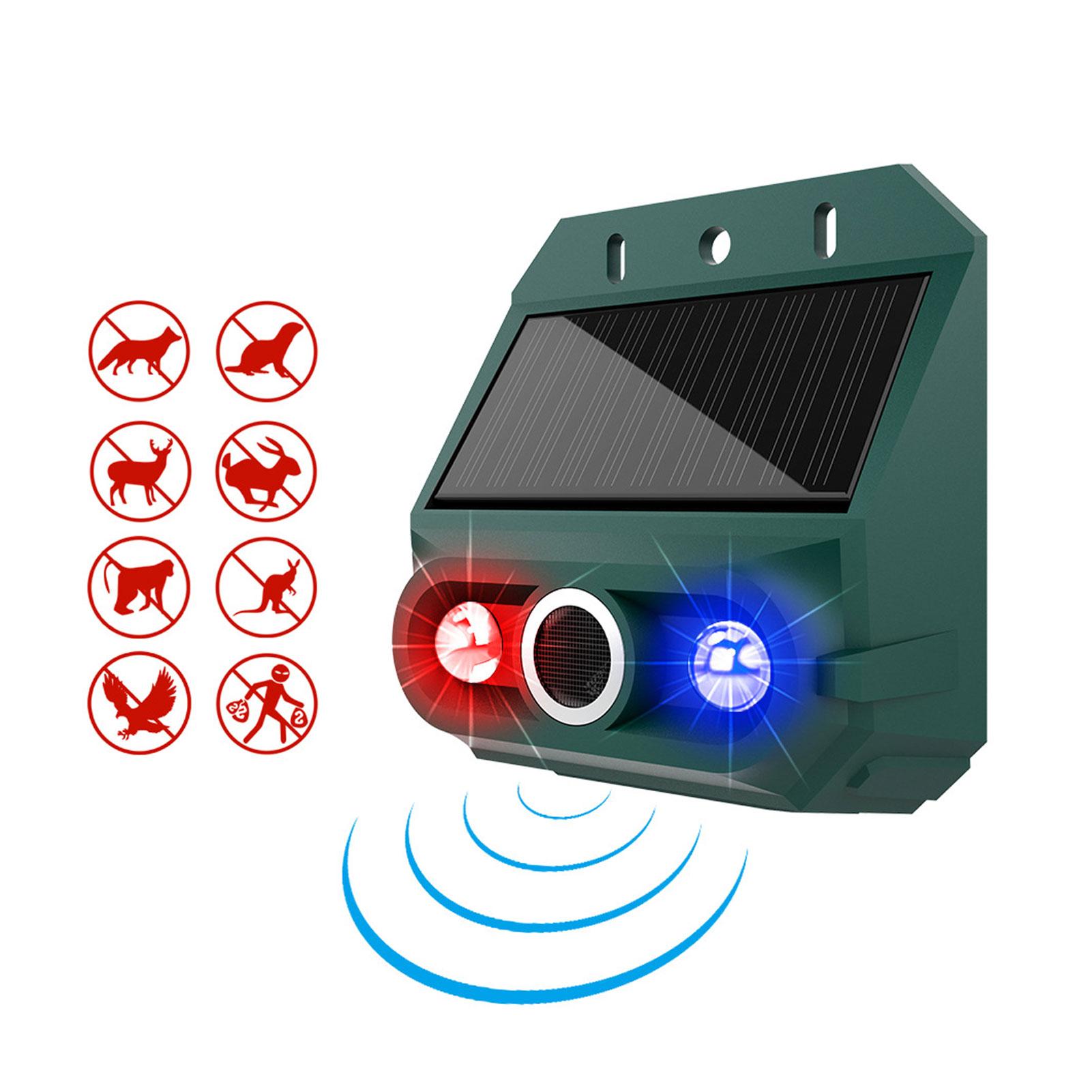 Painter Unisex Light Solar Motion Sensor Alarm Animal Repeller With Strobe 129Db Siren 4 Modes Ip55 Waterproof Security Device For