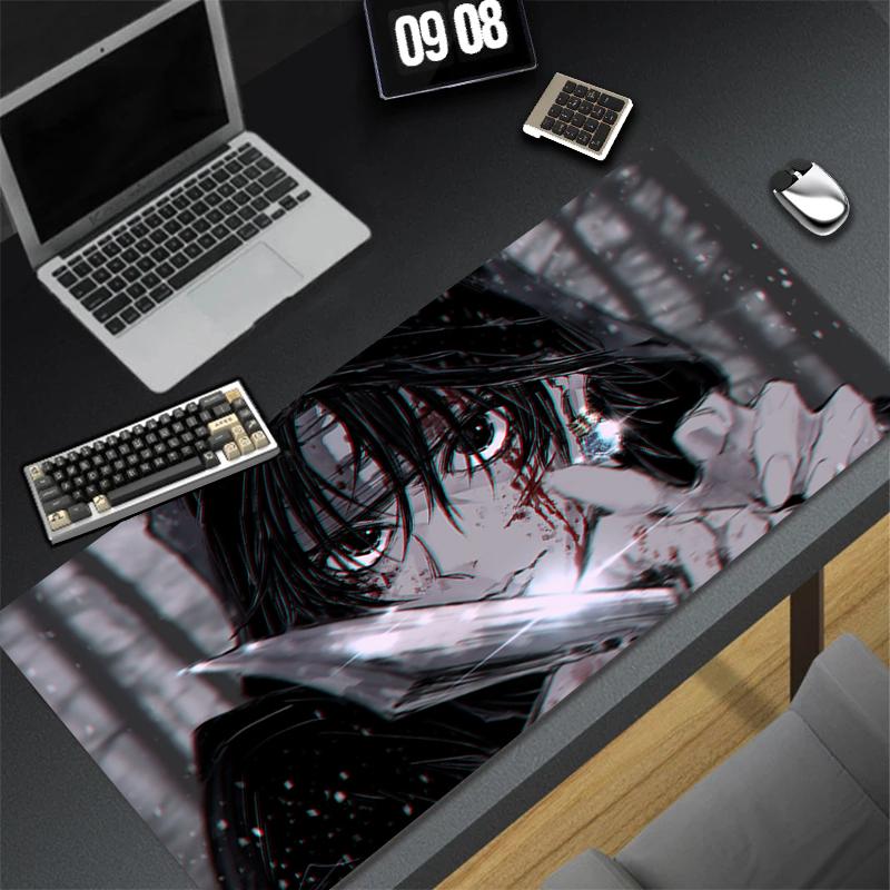 Computer Gaming Accessories Mousepad Office PC Mouse Pad Keyboard Pad Desk Decoracion Hhunter x Hhunter Chrollo Anime Desk Mat