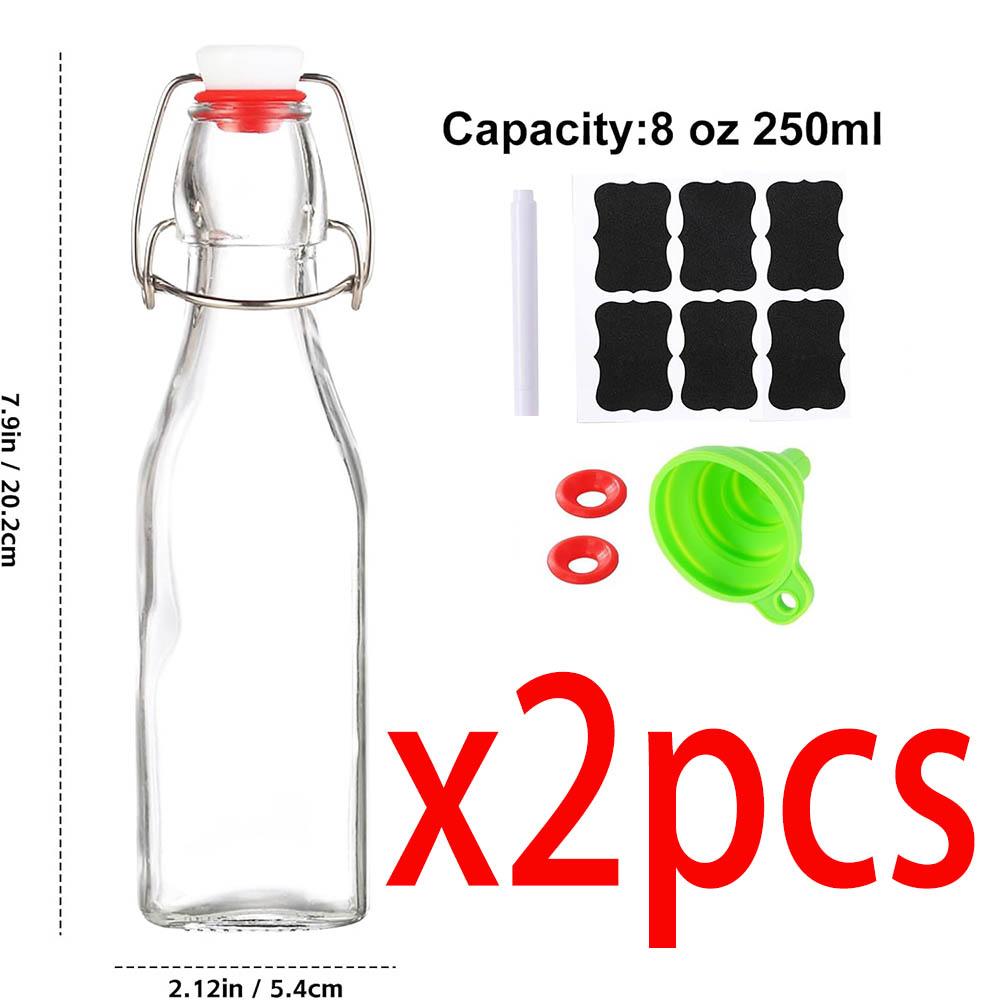 

8oz flip top glass bottles,swing top glass bottles with lid for Home Brewing,2nd Fermentation,Kombucha,Vanilla,Extract,Juice 250ml