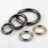 5PCS Zinc Alloy Spring O-Ring Buckle Hooks Bag Belt Snap Clip Carabiner Purses Plated Gate Round Push Trigger Outdoor Tools