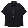 Japanese Fun Cat Embroidery Short-sleeved Men's and Women's Summer Loose Bf Lazy Wind Couple College Wear Shirt 2025