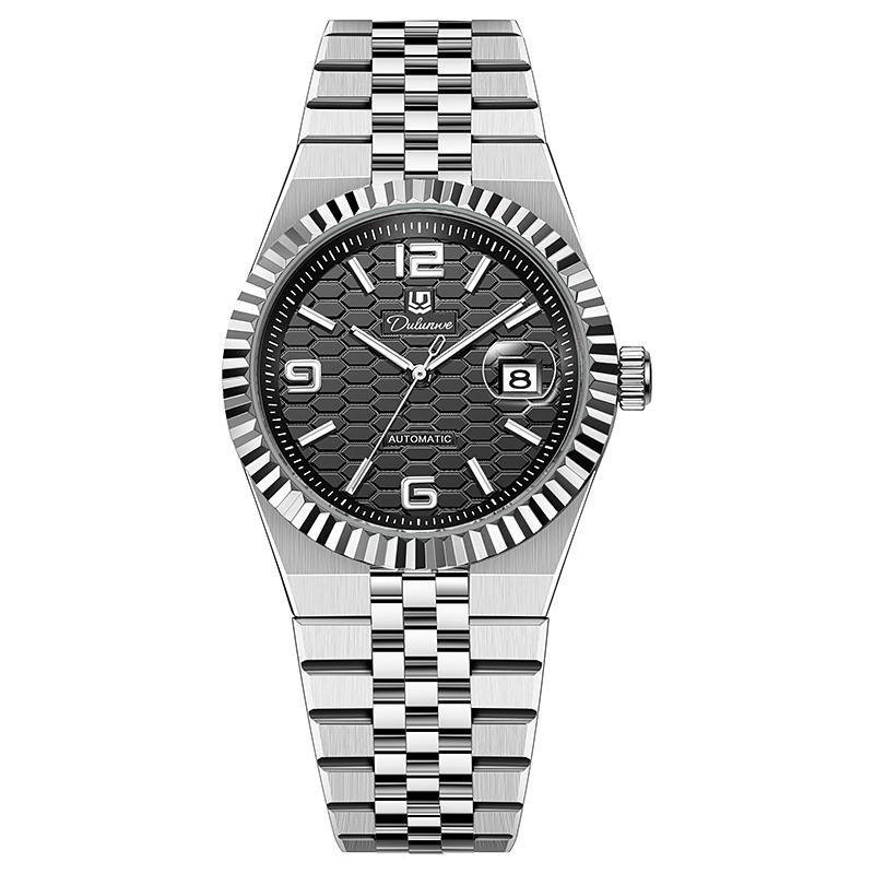 New Sky Blue Luxury Automatic Watch Luminous Calendar 30m Waterproof Stainless Steel Men Mechanical Wristwatches Sports Watch