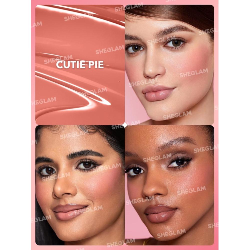 Sheglam Seagram Color Bloom Cheek Liquid Blush Matte Makeup Texture Cutie Pie Cutie Pie