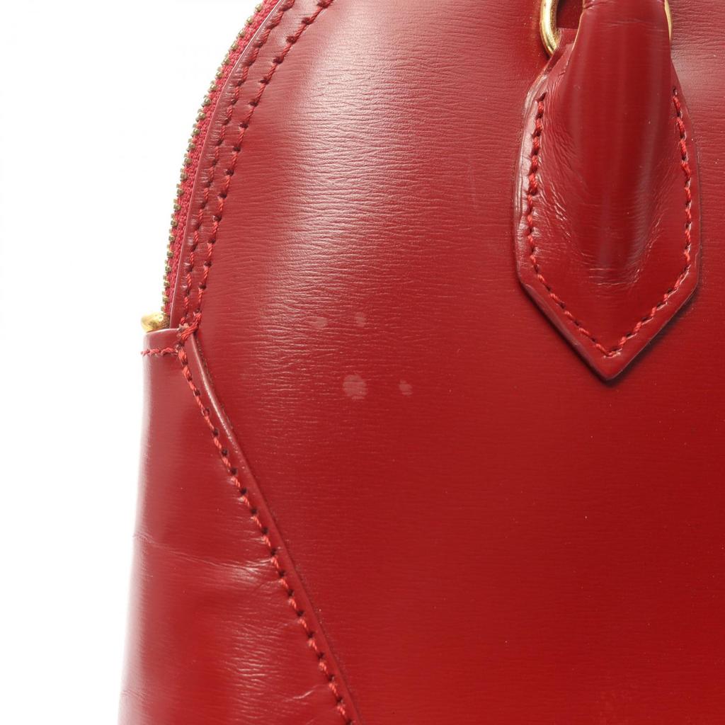 Used YVES SAINT LAURENT Handbag Leather Red Used Women